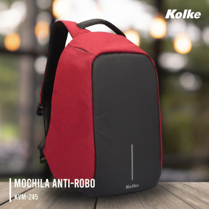 Mochila Anti-Robo KOLKE KVM-245 para Notebook de 15.6” (Rojo)